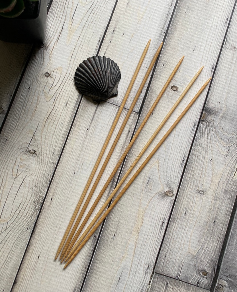 These bamboo double pointed needles have some major knitting miles on them!